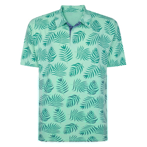 Bigdude Allover Print Polo Shirt Jelly Mint